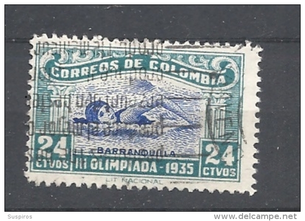 COLOMBIA  1935 International Olympic Games - South And Central America SWIMMING      USED - Sommer 1936: Berlin
