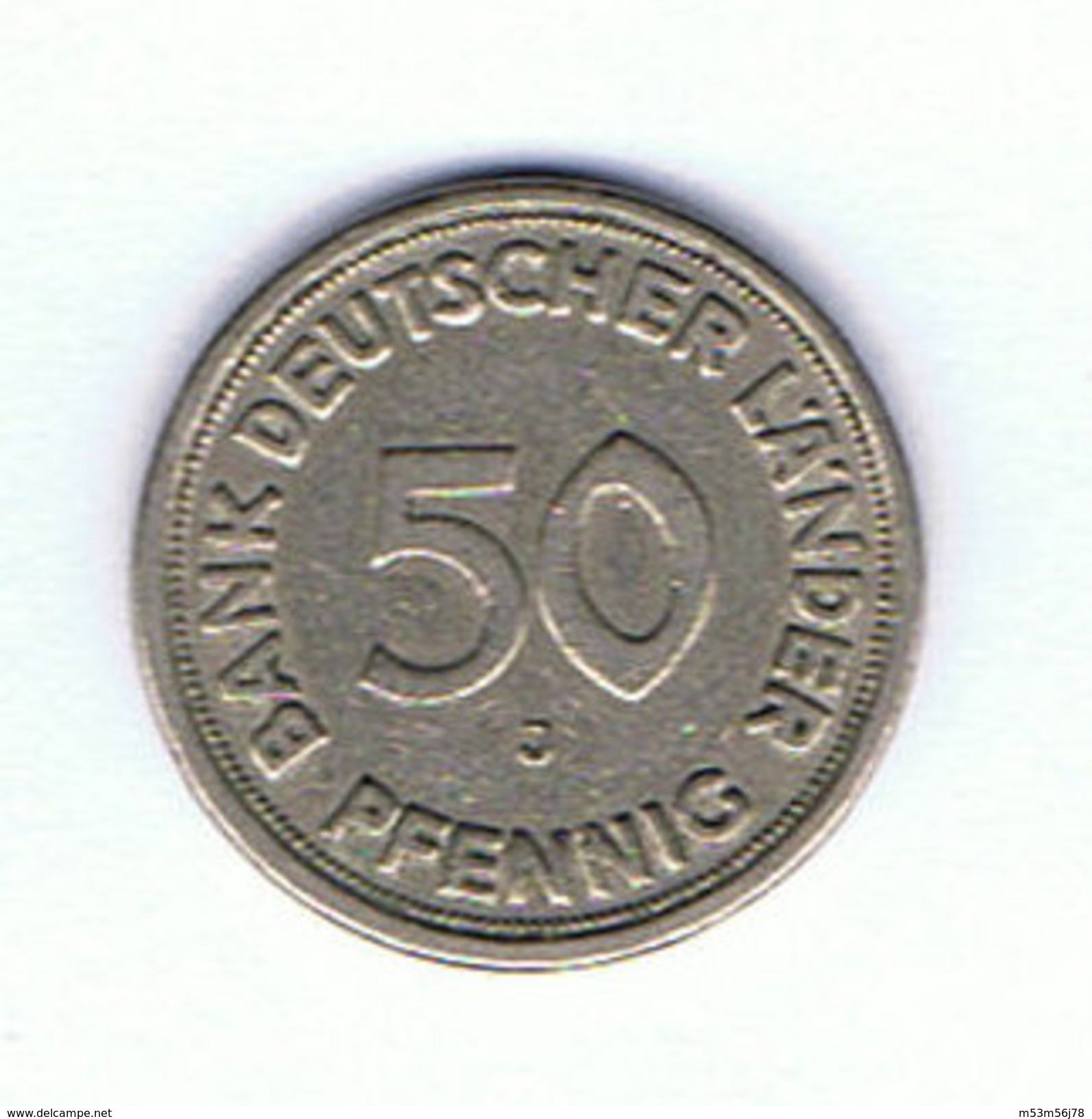 50 Pfennig Münze Deutschland - Prägestätte J (Hamburg) - 50 Pfennig