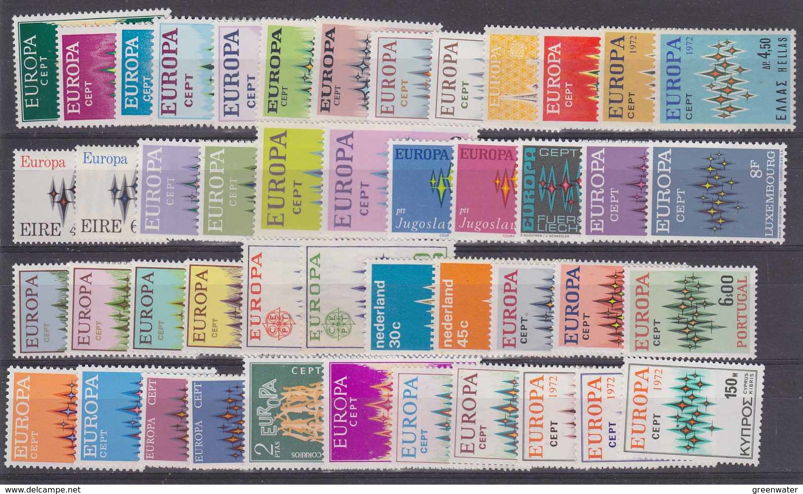 Europa Cept 1972 Year Set 22 Countries (without M/s) (see Scan)  ** Mnh (35405) - 1972