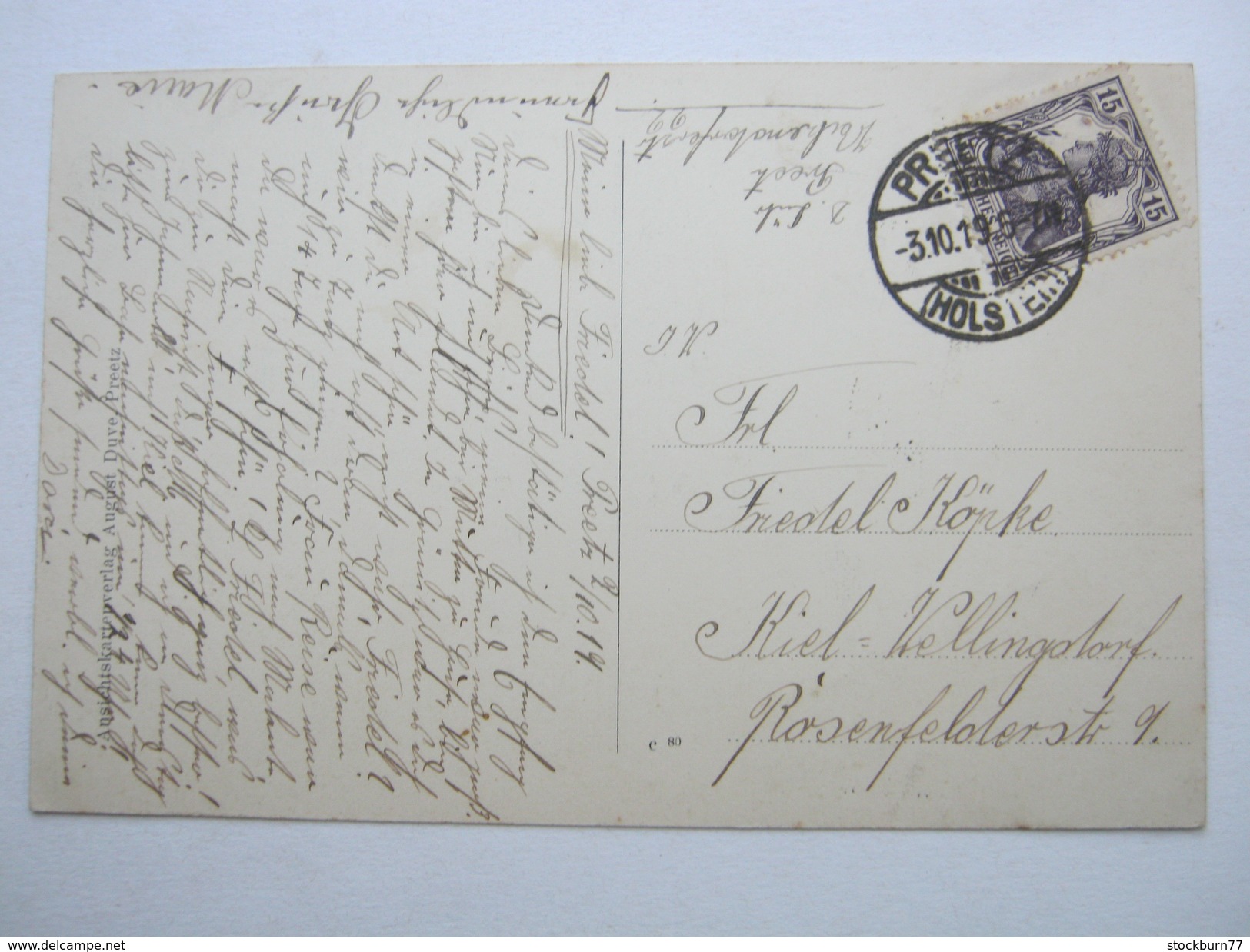 PREETZ , Schöne  Karte Um 1919 Mit Marke + Stempel - Preetz