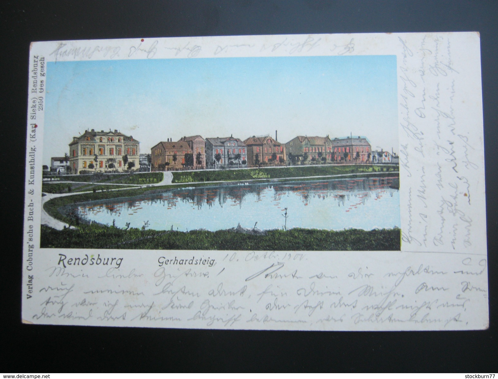 RENDSBURG ,Schöne  Karte Um 1900 Mit Marke + Stempel - Rendsburg