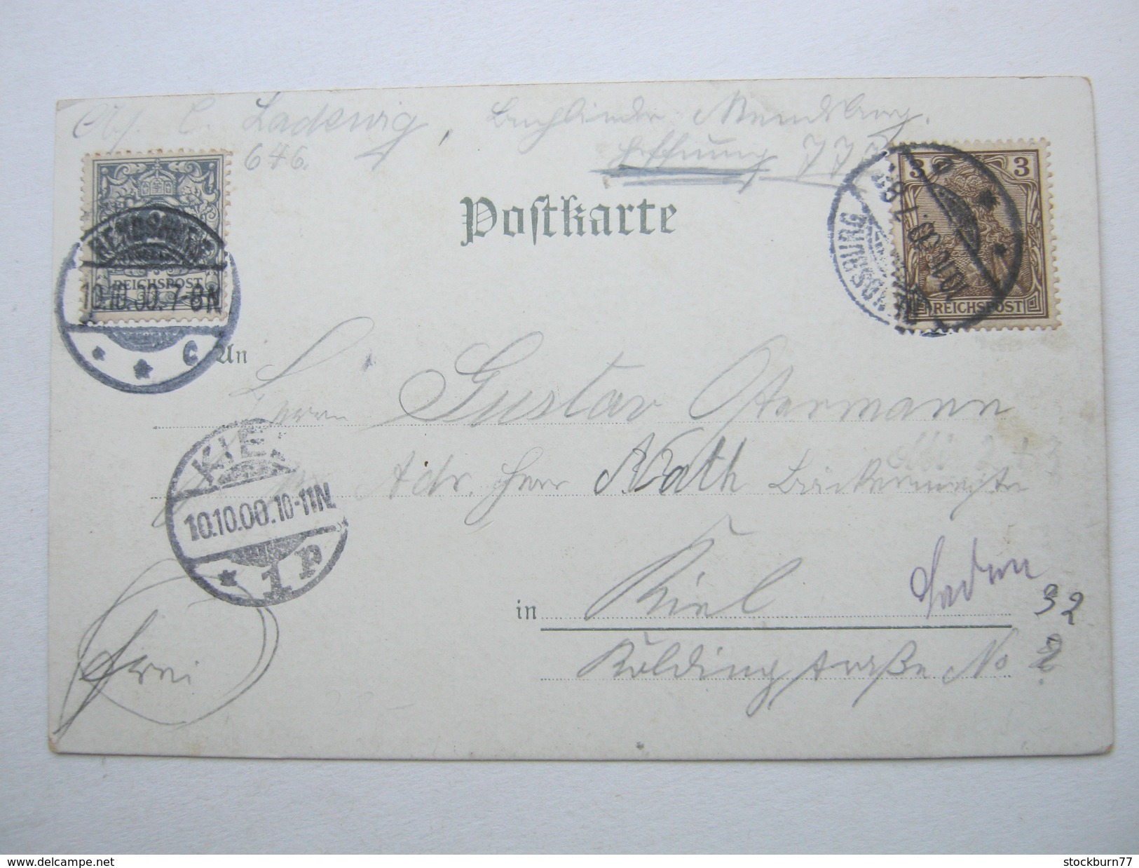 RENDSBURG ,Schöne  Karte Um 1900 Mit Marke + Stempel - Rendsburg