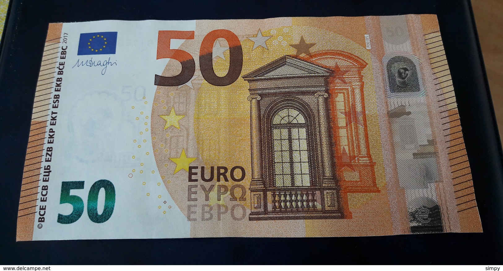 NETHERLANDS 50 Euro 2017  Letter PB UNC/aUNC Error  P001 B5 Error Cutting Left Righ Edge - 50 Euro