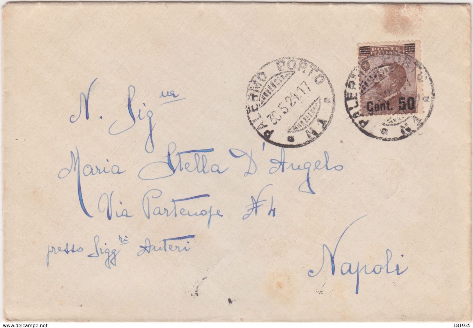 Cover-Lettera -Affr. +cm.40  Michetti- Targhetta Linoleum Al Verso-Viaggiata Italy Italia - Storia Postale
