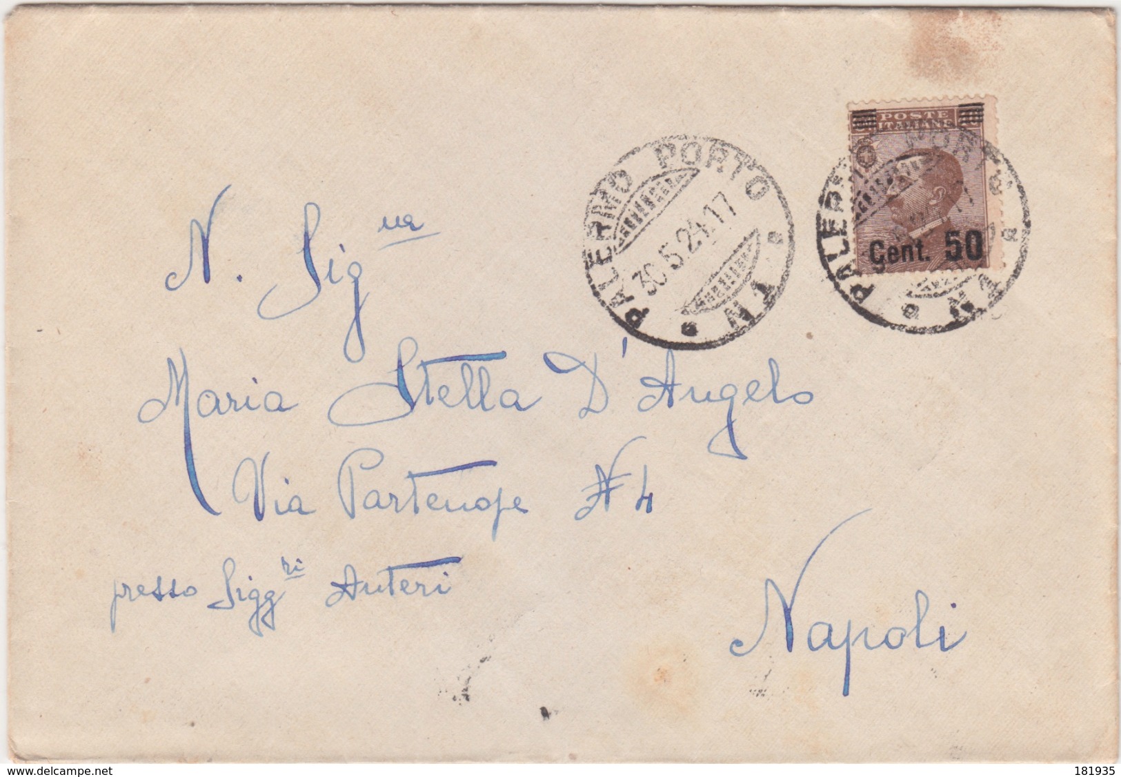 Cover-Lettera -Affr. +cm.40  Michetti- Targhetta Linoleum Al Verso-Viaggiata Italy Italia - Marcofilie