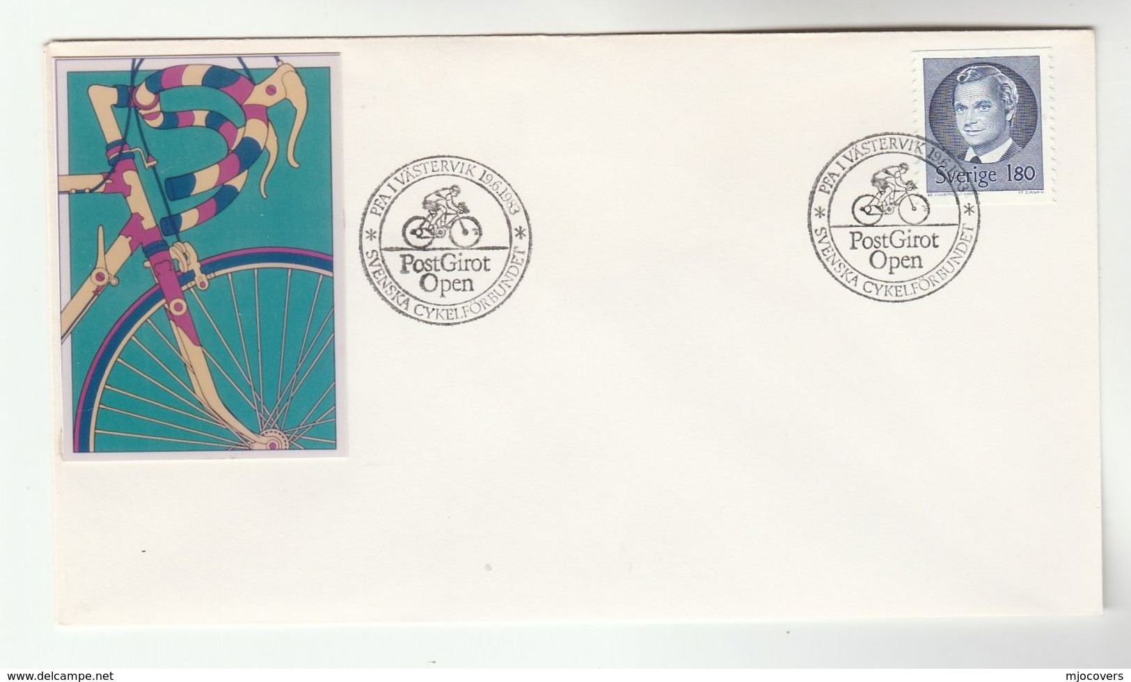 1983 VASTERVIK Tour Of SWEDEN 19 June  CYCLE RACE Event COVER Stamps Sport Cycling Bike Bicycle - Cycling