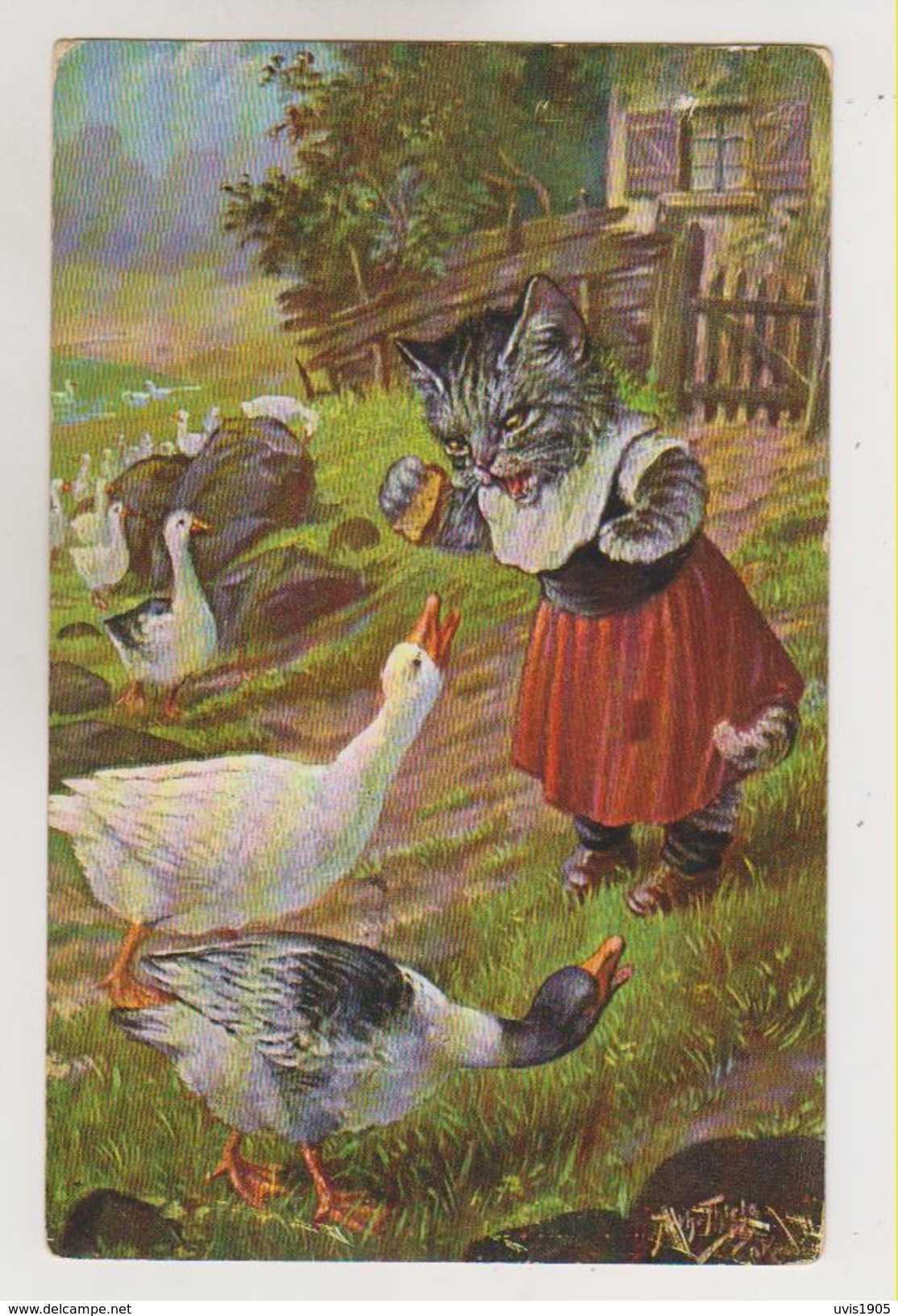 Arthur Thiele.Cats With Gooses.TSN Nr.1830(6 Dess) - Thiele, Arthur