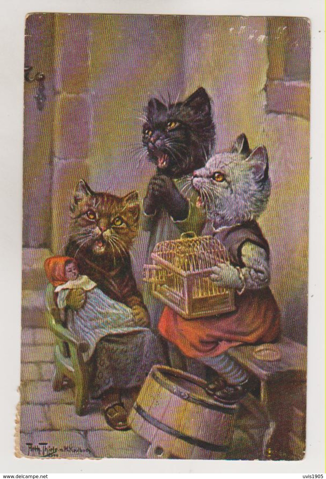 Arthur Thiele.Cats Singing.TSN Nr.1830(6 Dess) - Thiele, Arthur