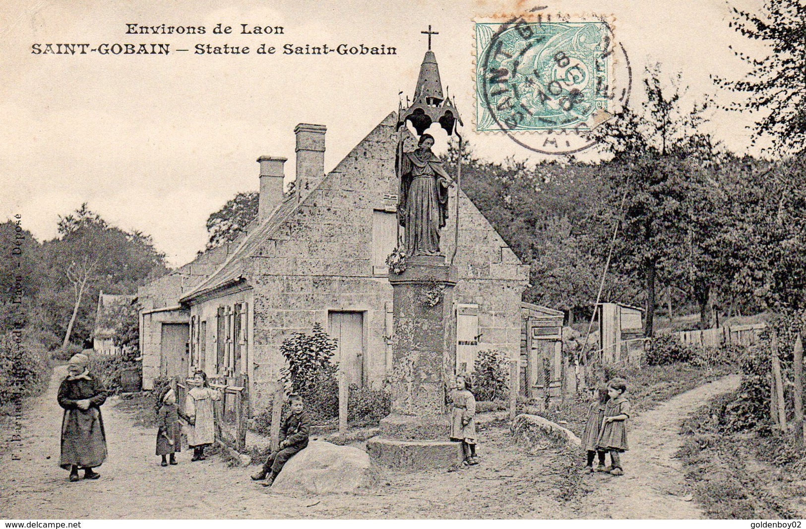 02 Saint Gobain, Statue De Saint Gobain - Autres & Non Classés