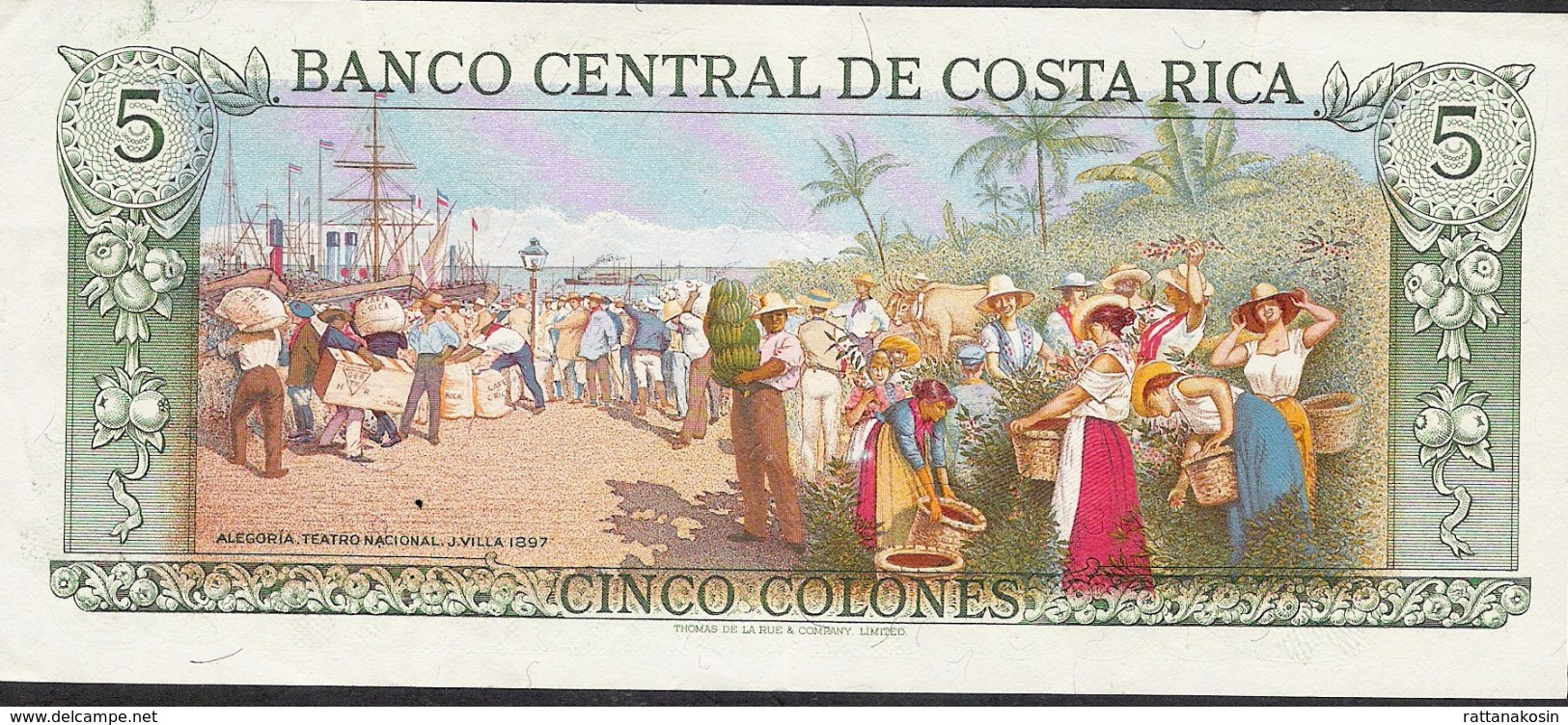 COSTA RICA   P236hh 5 COLONES 1992 Serie D  XF NO P.h. ! - Costa Rica