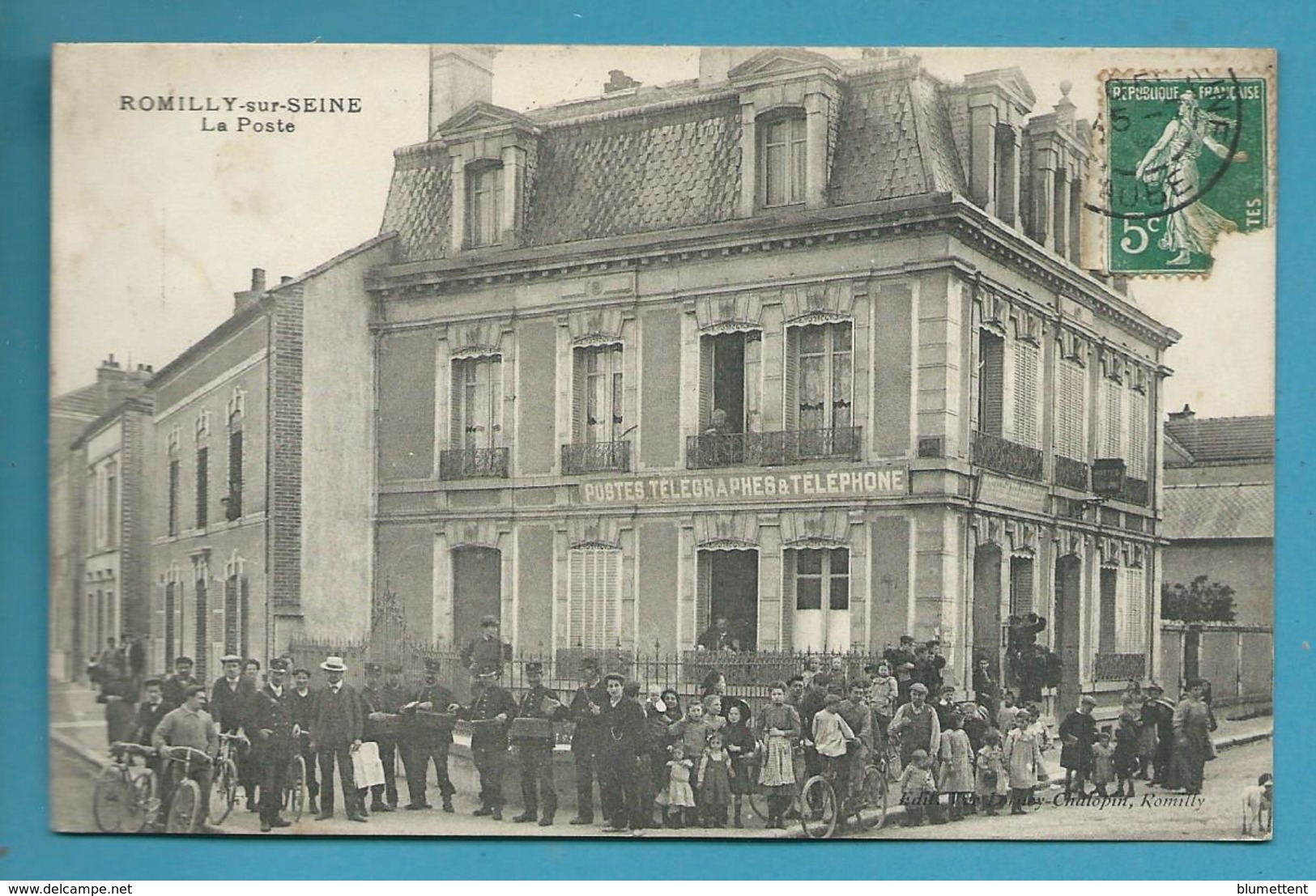 CPA Bien Animée La Poste ROMILLY-SUR-SEINE 10 - Romilly-sur-Seine