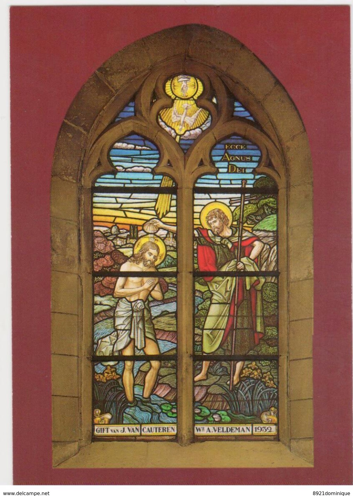 Berlare - Sint-Martinuskerk - Christus Doopsel   Door Coppejans 1932 - Berlare