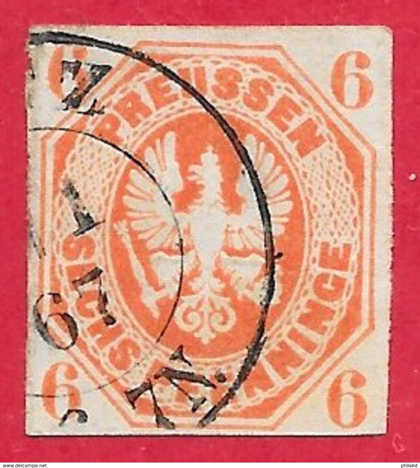 Prusse N°16 6p Orange 1861-65 (1867) O - Autres & Non Classés