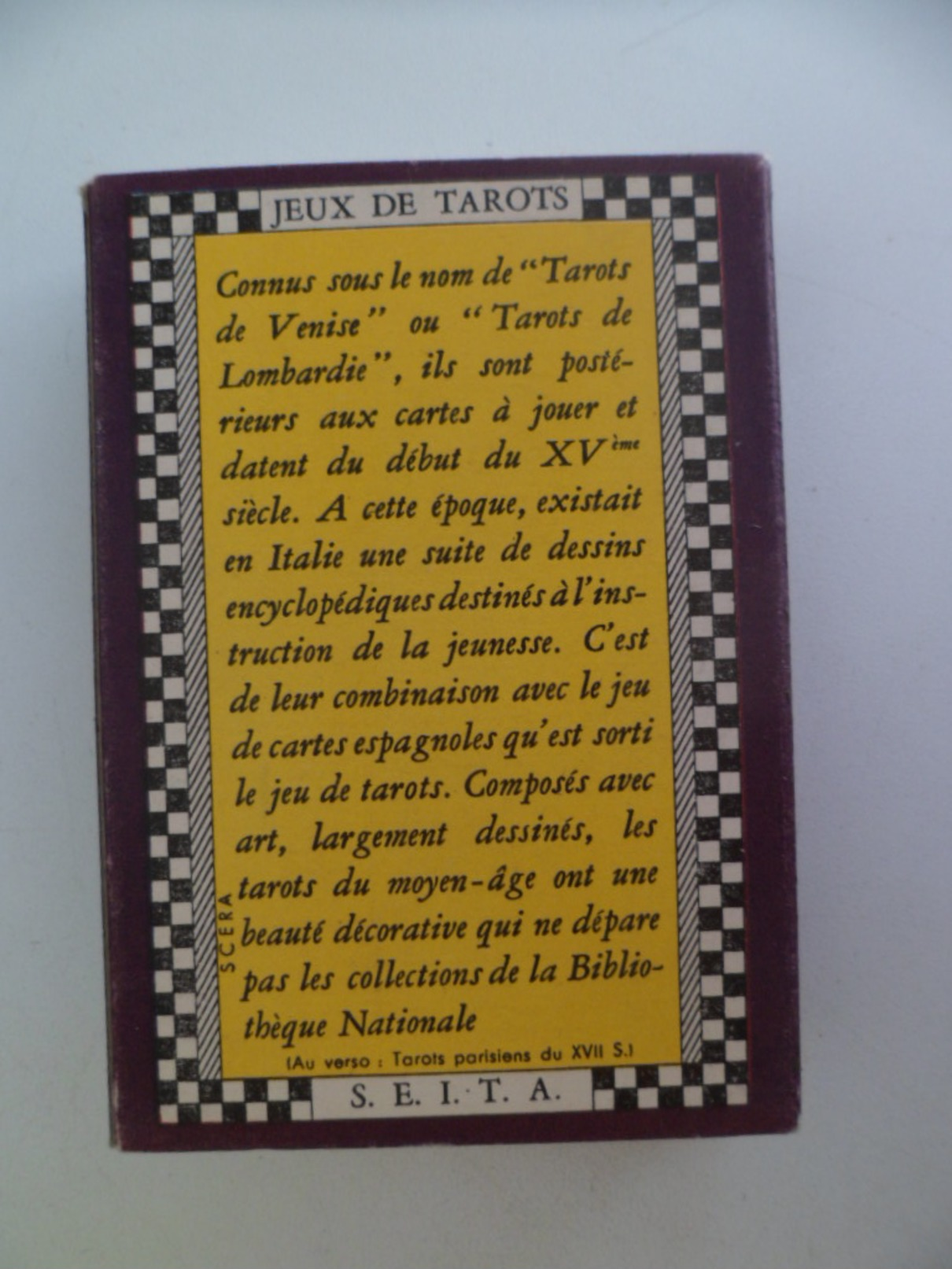 Boite Allumettes Jeu TAROT Le Batelaur SEITA - Gratee - Zündholzschachteln