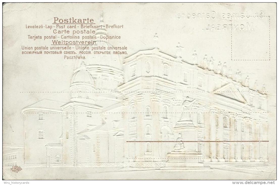 AK 0667  St. James Cathedral ( Montreal ) - Glitzer-Präge-Karte Ca. Um 1910 - Churches & Cathedrals