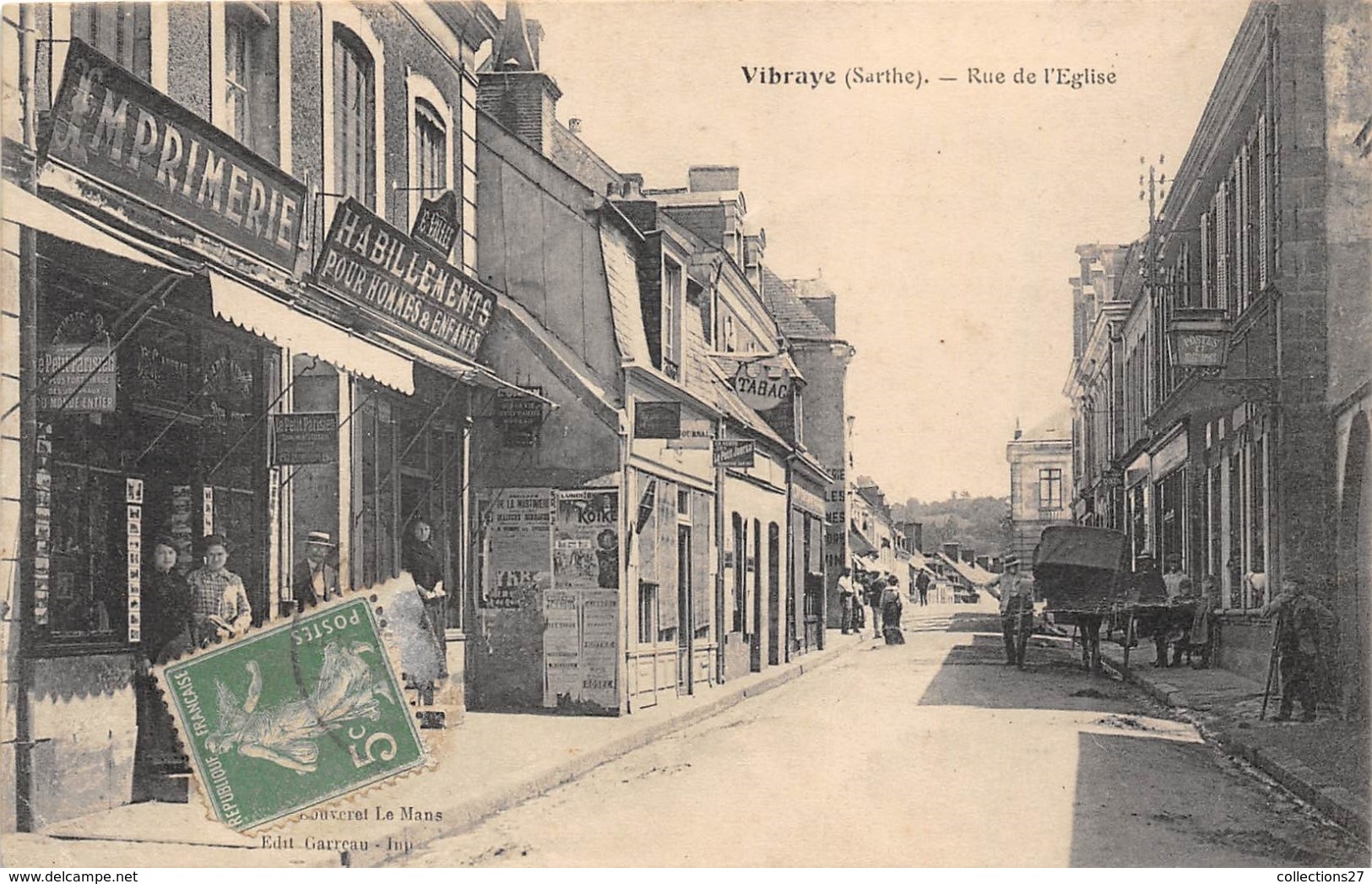 72-VIBRAYE- RUE DE L'EGLISE - Vibraye