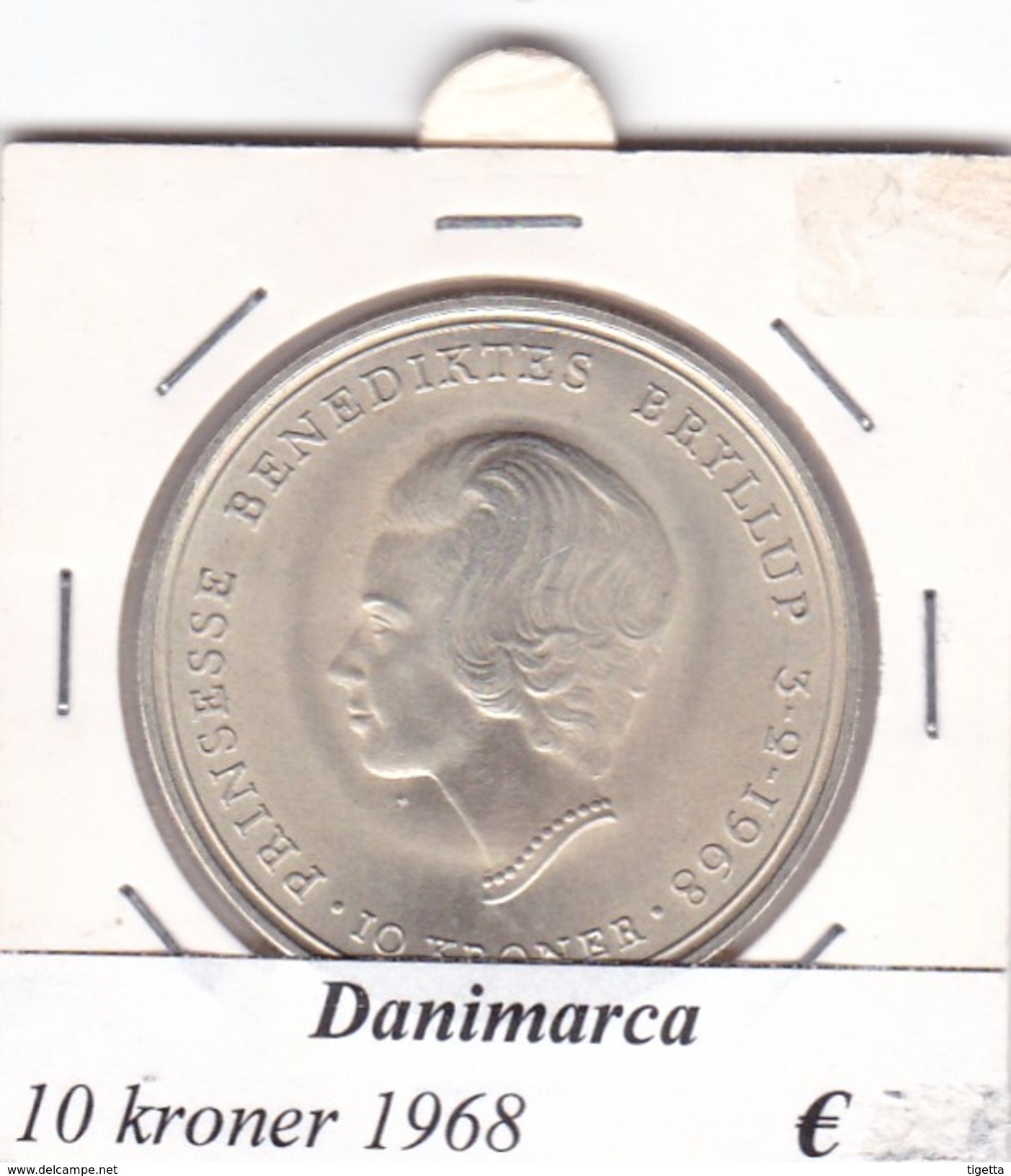 DANIMARCA   10  KRONER  1968  COME DA FOTO - Danimarca