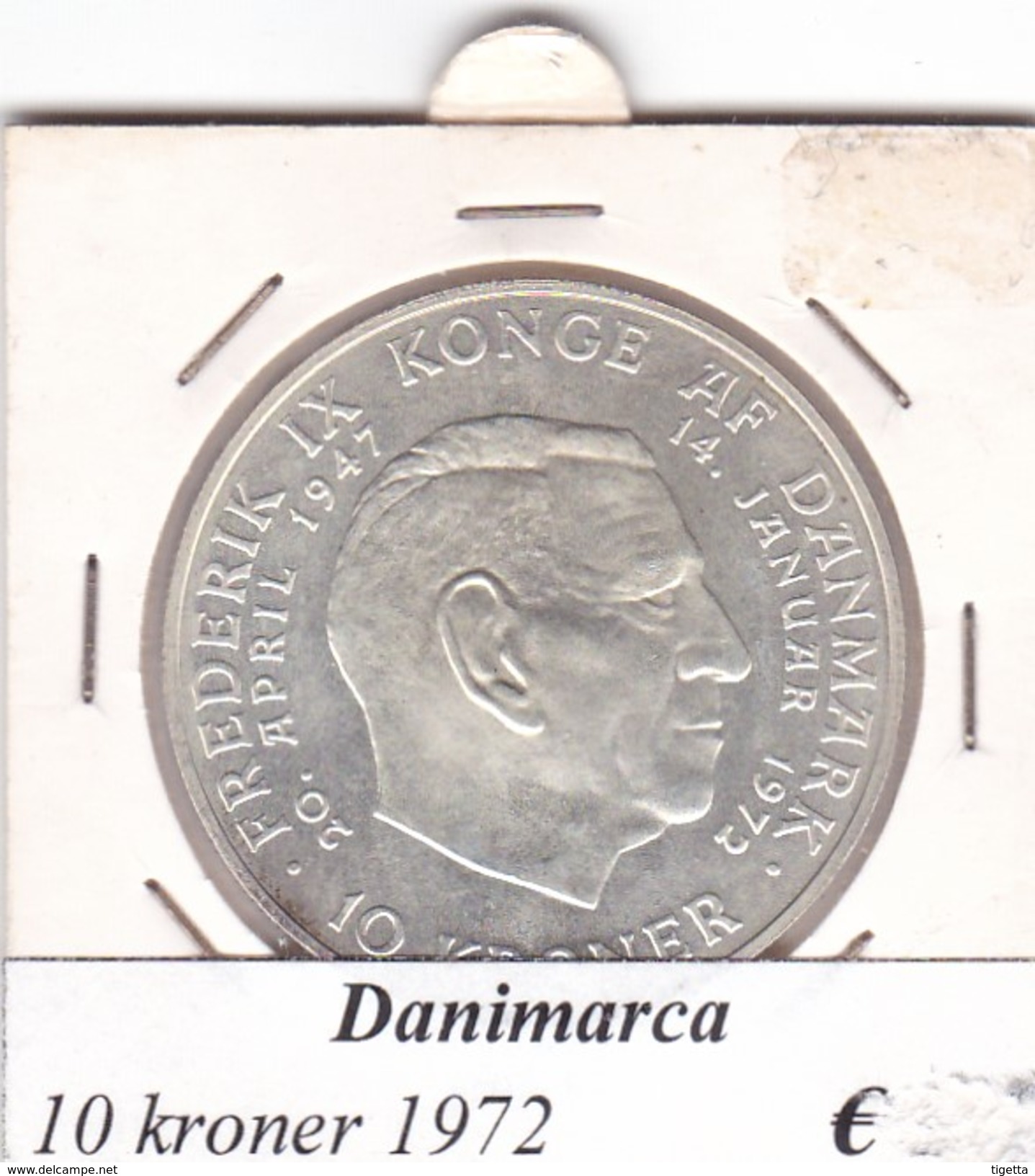 DANIMARCA   10  KRONER  1972  COME DA FOTO - Danimarca