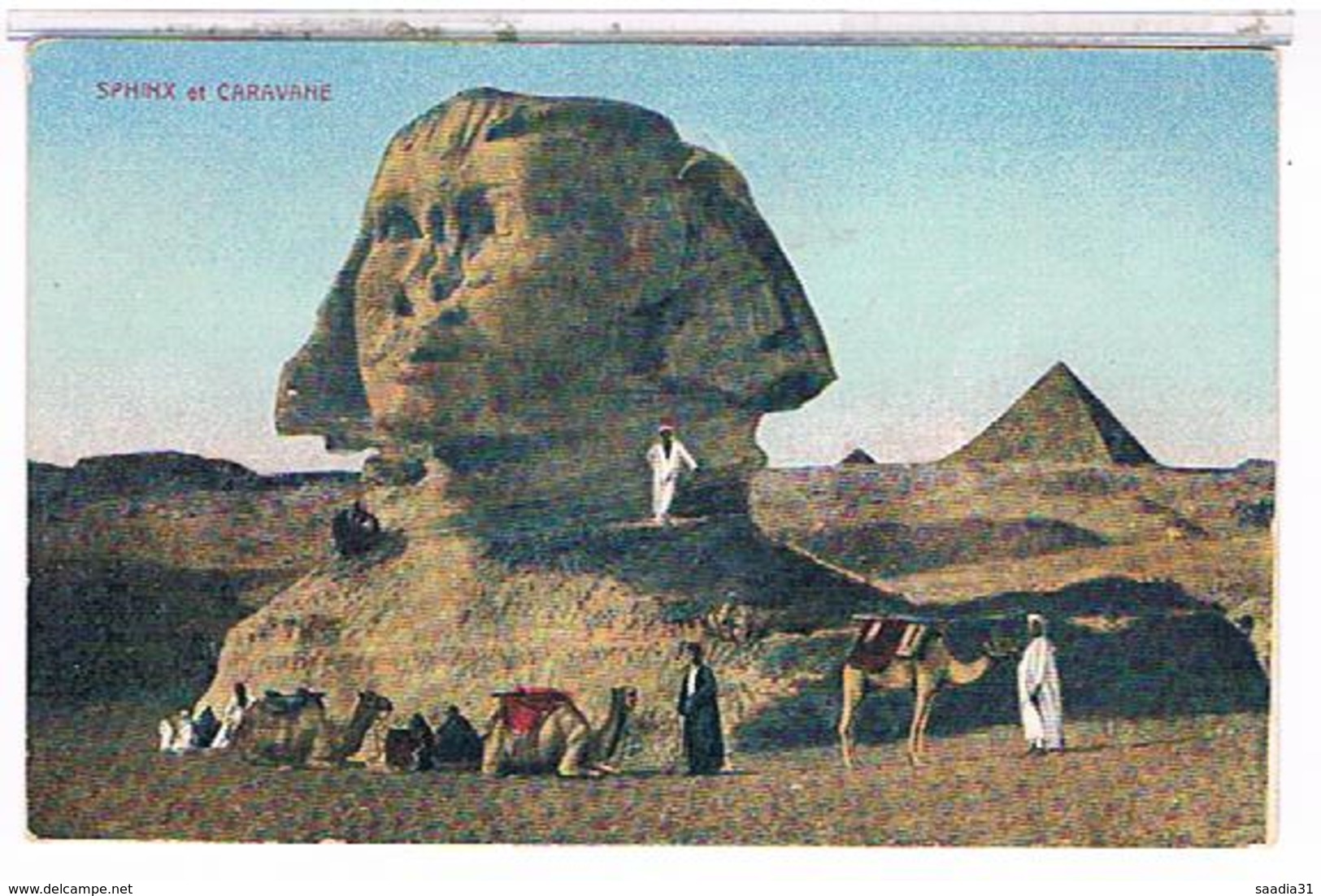 EGYPTE      SPHINX  ET  CARAVANE   TBE   1P367 - Sphinx