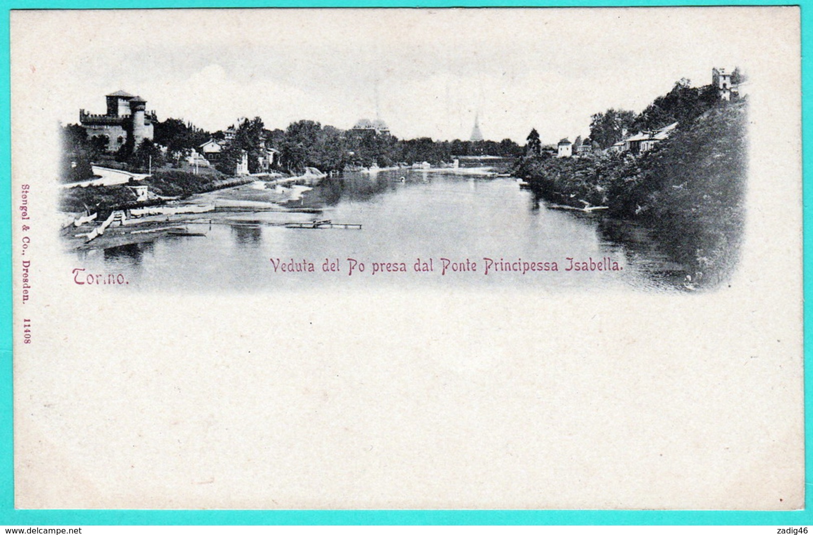 TORINO - VEDUTA DEL PO PRESA DAL PONTE PRINCIPESSA ISABELLA - Brücken