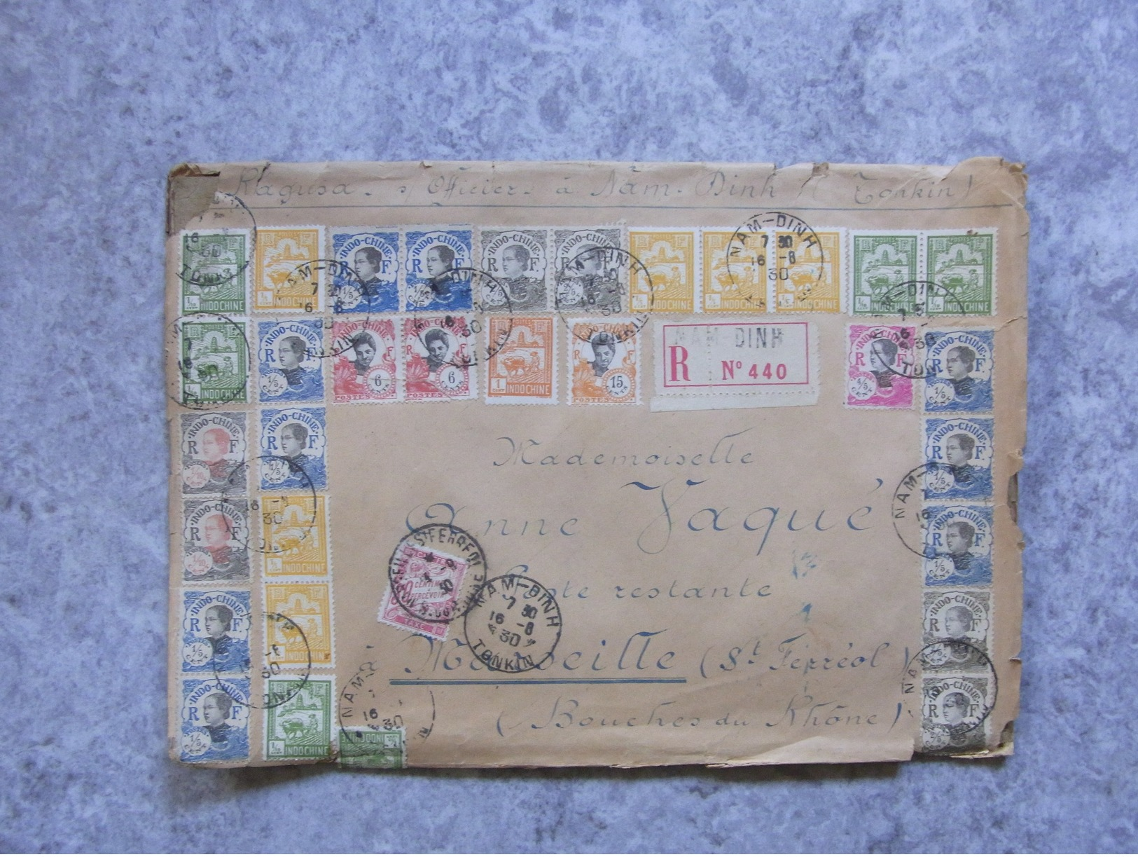 Enveloppe Tonkin 1930 - Documentos