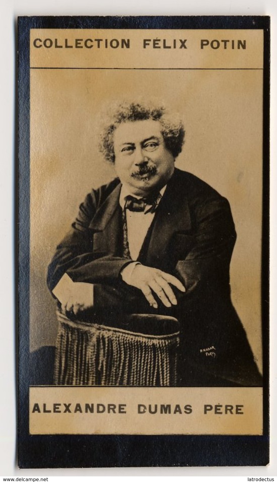 Collection Felix Potin - 1898 - REAL PHOTO - Alexandre Dumas Père, Homme De Lettres - Félix Potin