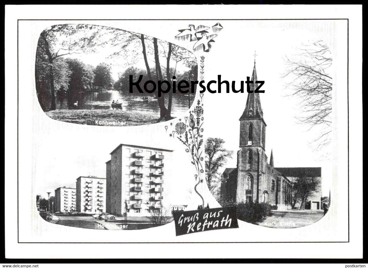 ÄLTERE REPRO POSTKARTE GRUSS AUS REFRATH HOCHHÄUSER KAHNWEIHER Bensberg Bergisch Gladbach Postcard Cpa AK Ansichtskarte - Bergisch Gladbach