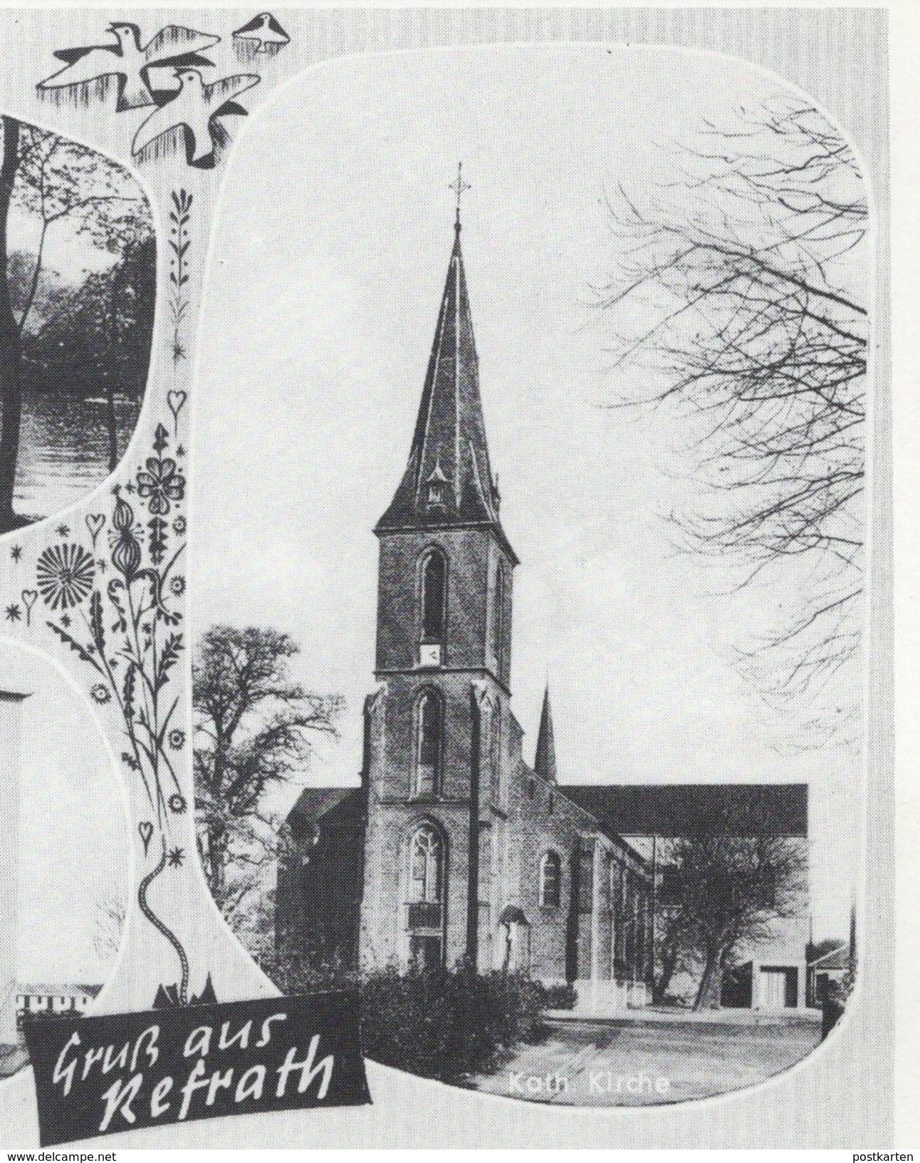 ÄLTERE REPRO POSTKARTE GRUSS AUS REFRATH HOCHHÄUSER KAHNWEIHER Bensberg Bergisch Gladbach Postcard Cpa AK Ansichtskarte - Bergisch Gladbach