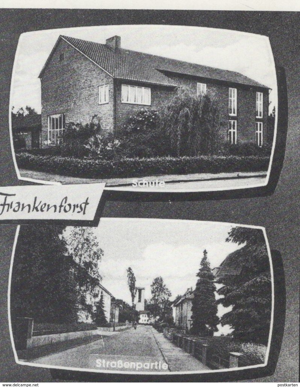 ÄLTERE REPRO POSTKARTE GRUSS AUS NEU-FRANKENFORST STRASSENBAHN SCHULE KIRCHE BERGISCH GLADBACH Tramway Ansichtskarte AK - Bergisch Gladbach