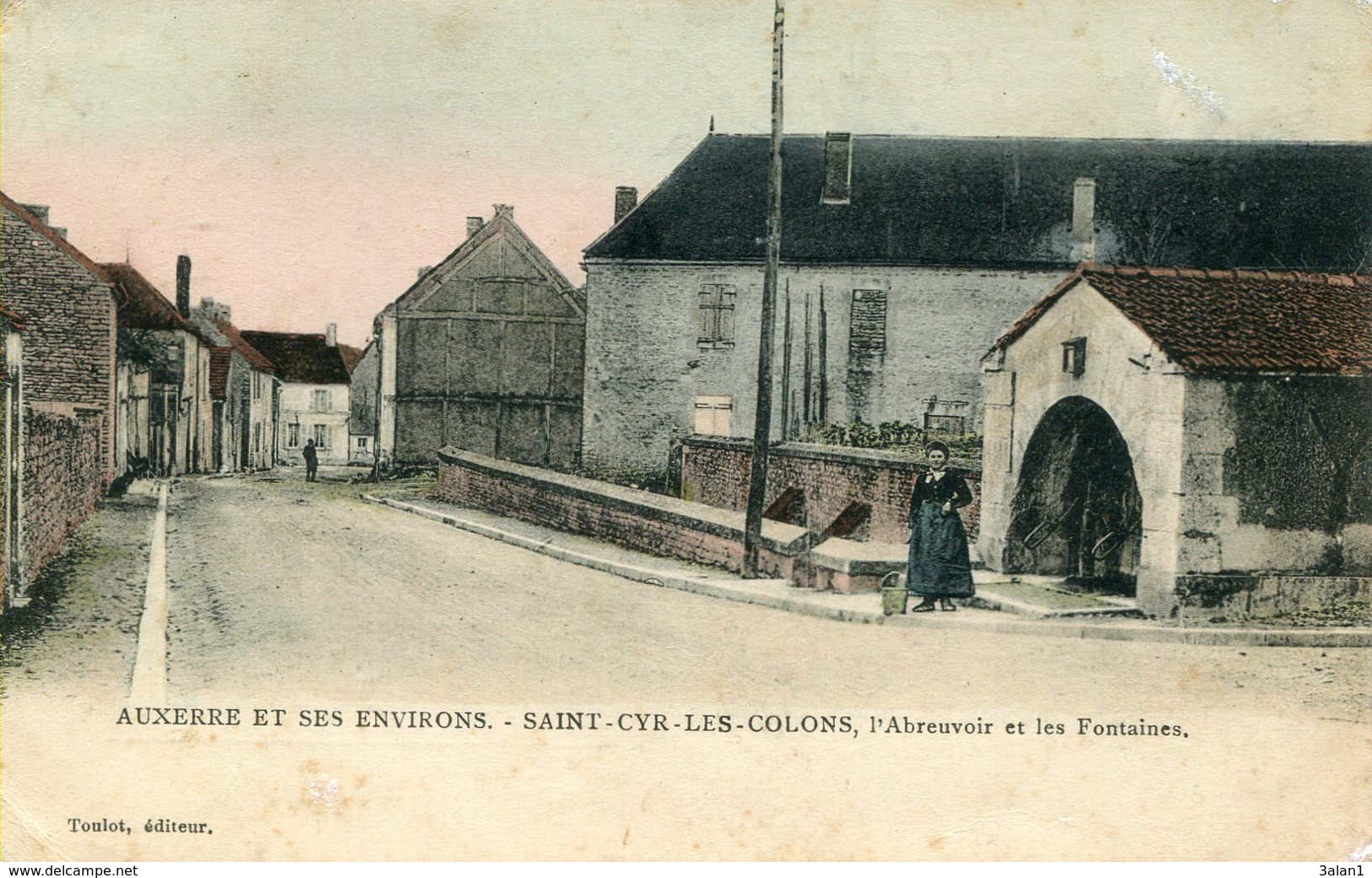 SAINT CYR Les COLONS = L'abreuvoir Et Les Fontaines  (colorisé ) - Autres & Non Classés