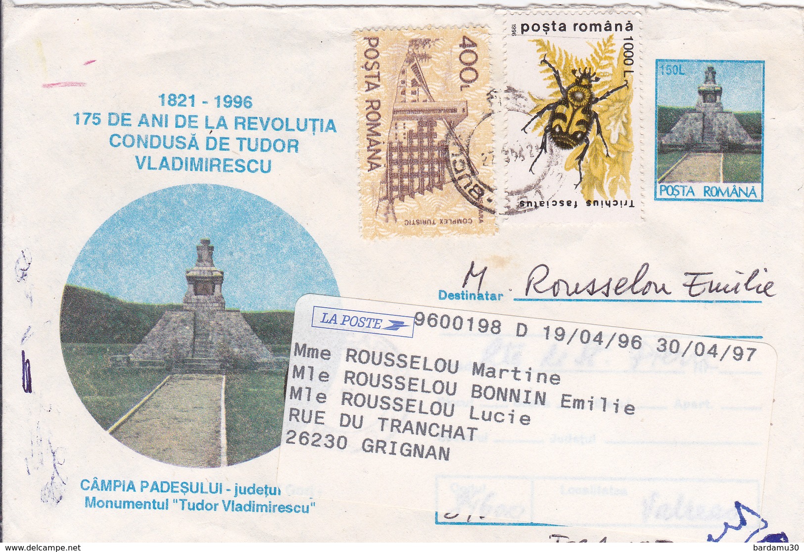 Lot De 4 Lettres De Roumanie - Poststempel (Marcophilie)