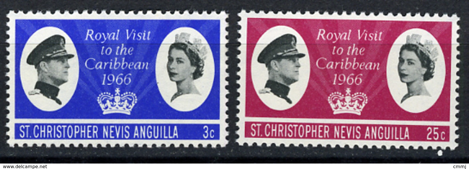 1966 - ST. CHRISTOPHER, NEVIS & ANGUILLA  - Mi. Nr. 164/165 - NH - (CW2427.38) - St.Kitts E Nevis ( 1983-...)