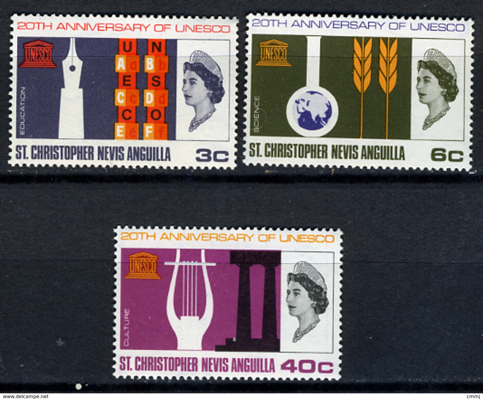 1966 - ST. CHRISTOPHER, NEVIS & ANGUILLA  - Mi. Nr. 172/174 - NH - (CW2427.38) - St.Kitts E Nevis ( 1983-...)