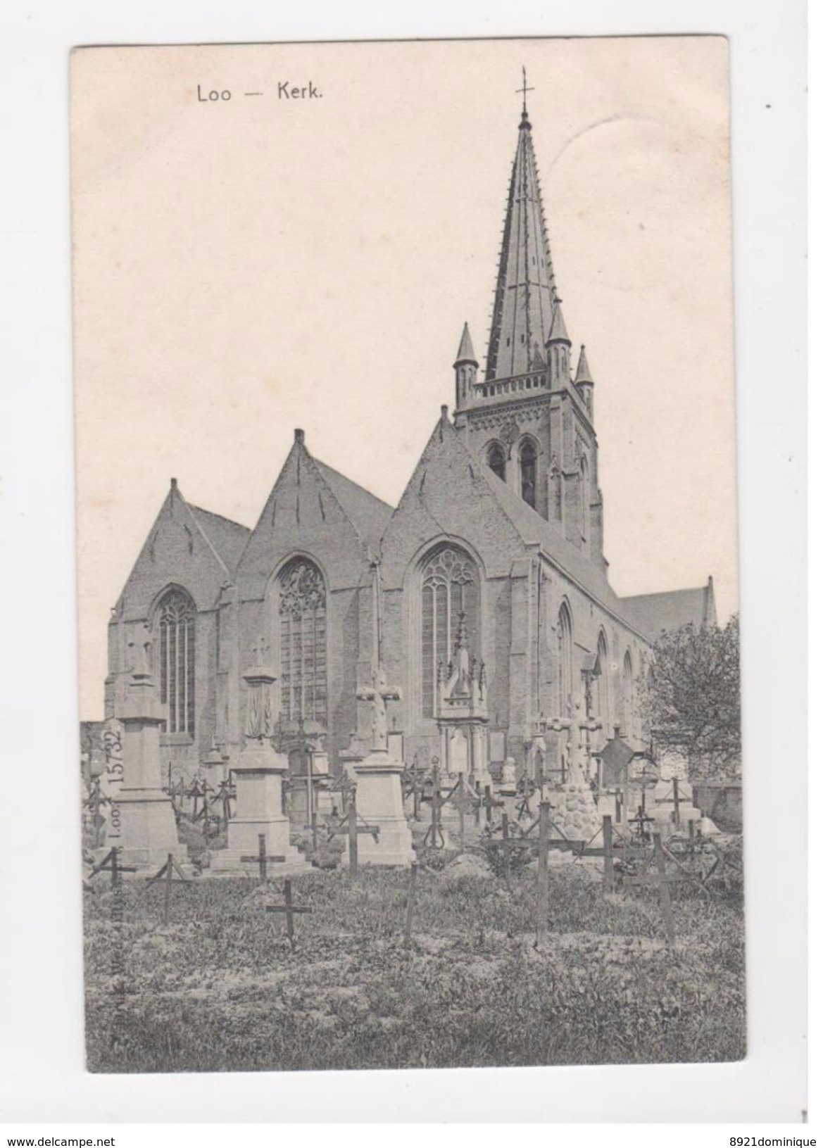 LOO / LO : Kerk - Gelopen 1909 - Lo-Reninge