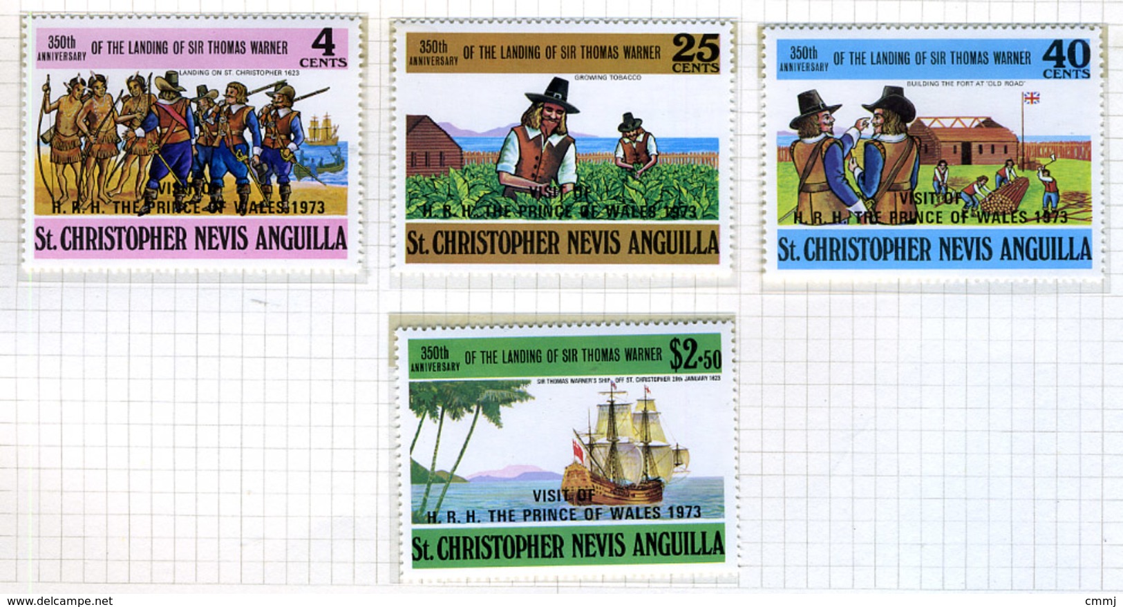 1973 - ST. CHRISTOPHER, NEVIS & ANGUILLA  - Mi. Nr. 255/257 - NH - (CW2427.39) - St.Kitts E Nevis ( 1983-...)