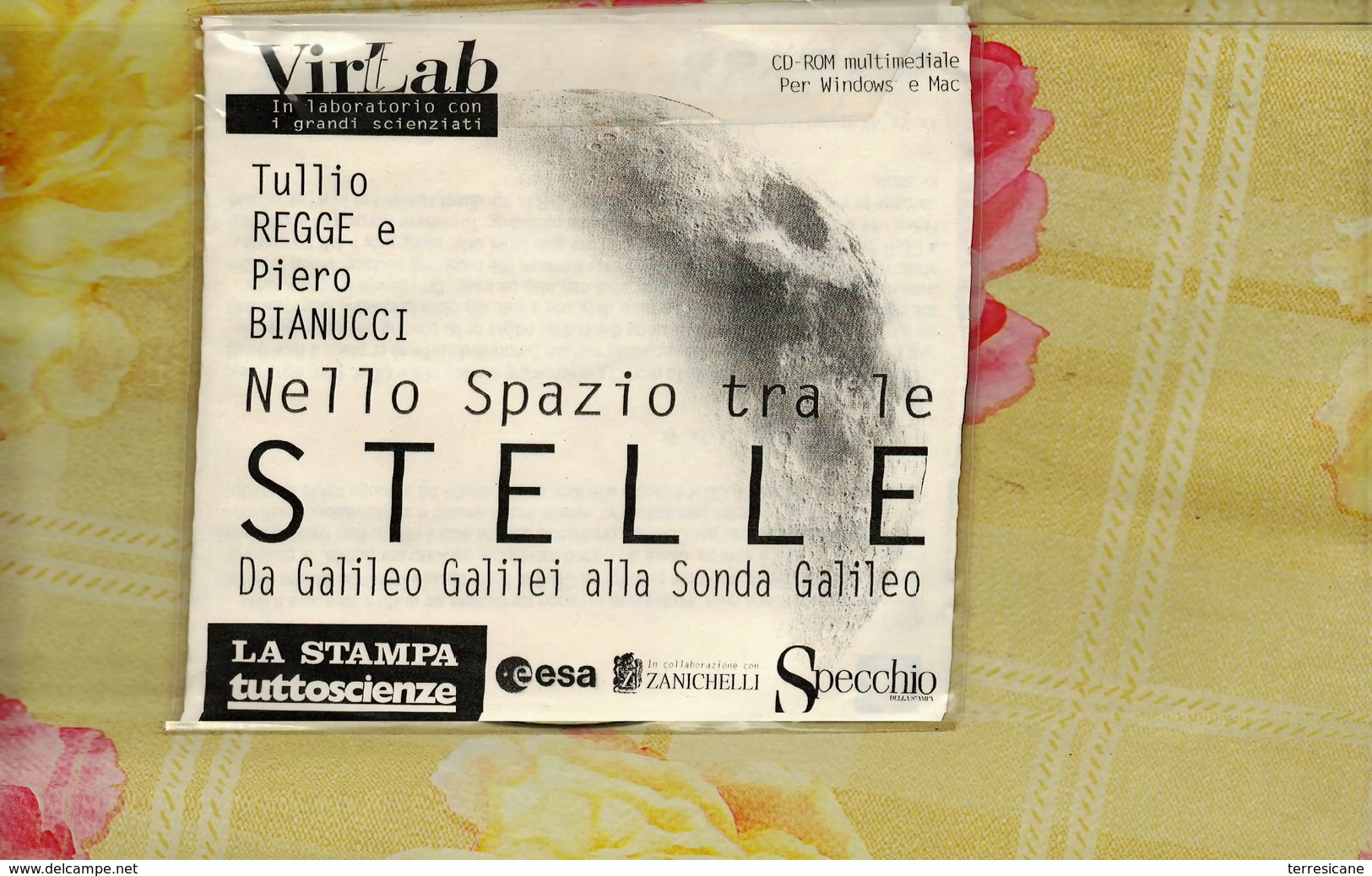 X CD ROM TULLIO REGGE E PIERO BIANUCCI NELLO SPAZIO TRA LE STELLE VIRLAB  DISCO DI BACKUP - CD