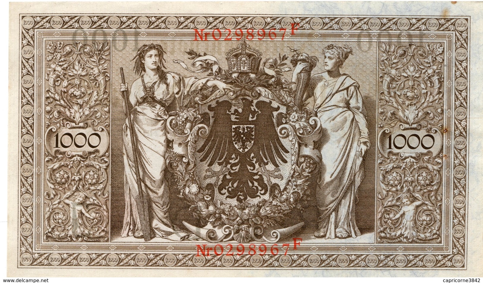 1910 - Allemagne - Billet De 1000 Mark- Circulé - 2 Petits Trous D'épingle - 1000 Mark