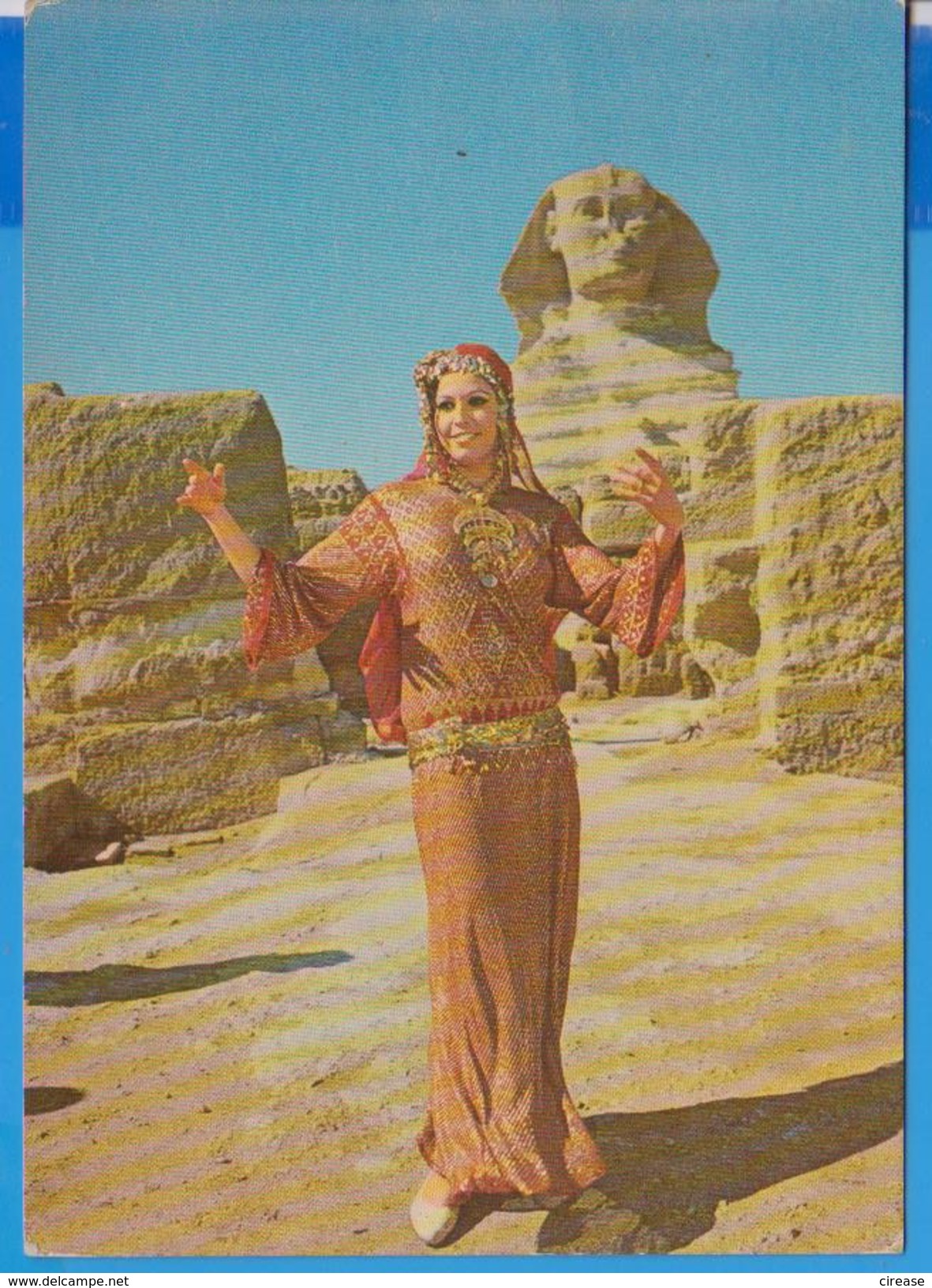 THE BALLERINA FERIDA FAHMY SPHINX OF GIZA EGYPT POSTCARD USED - Sphinx