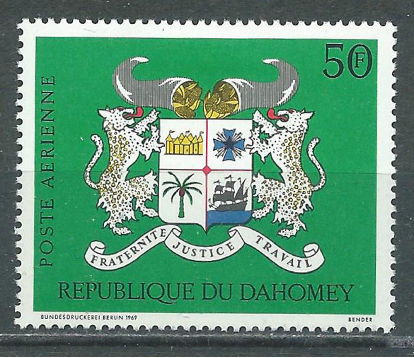 Dahomey Poste Aérienne YT N°105 Armoiries Neuf/charnière * - Benin - Dahomey (1960-...)