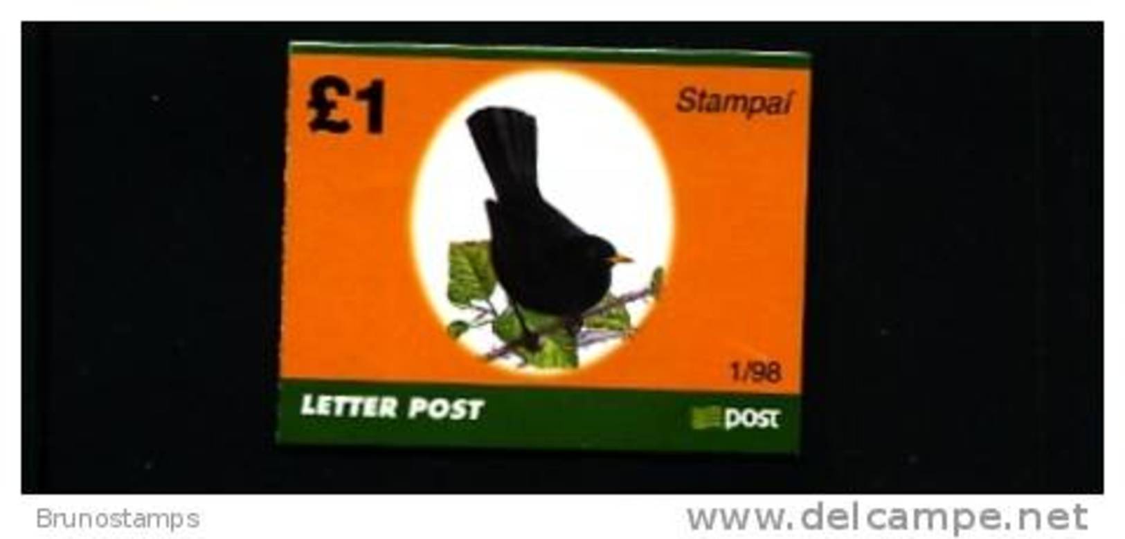 IRELAND/EIRE - 1998  £. 1  BOOKLET  BLACKBIRD  MINT NH - Libretti