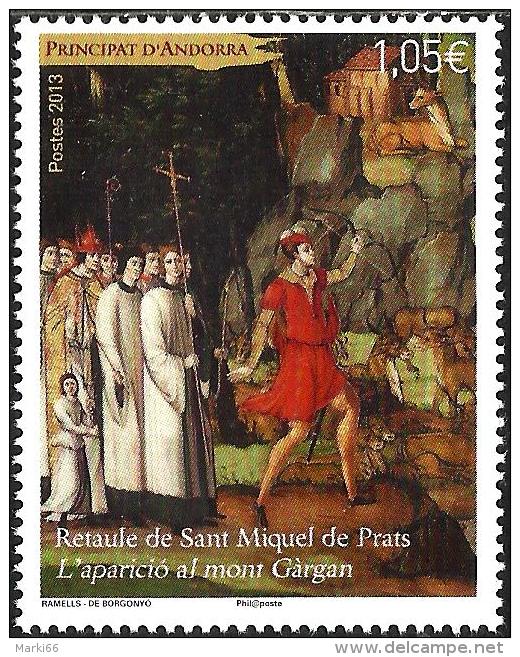 French Andorra - 2013 - Altarpiece Of Sant Miquel De Prats - Mint Stamp - Neufs