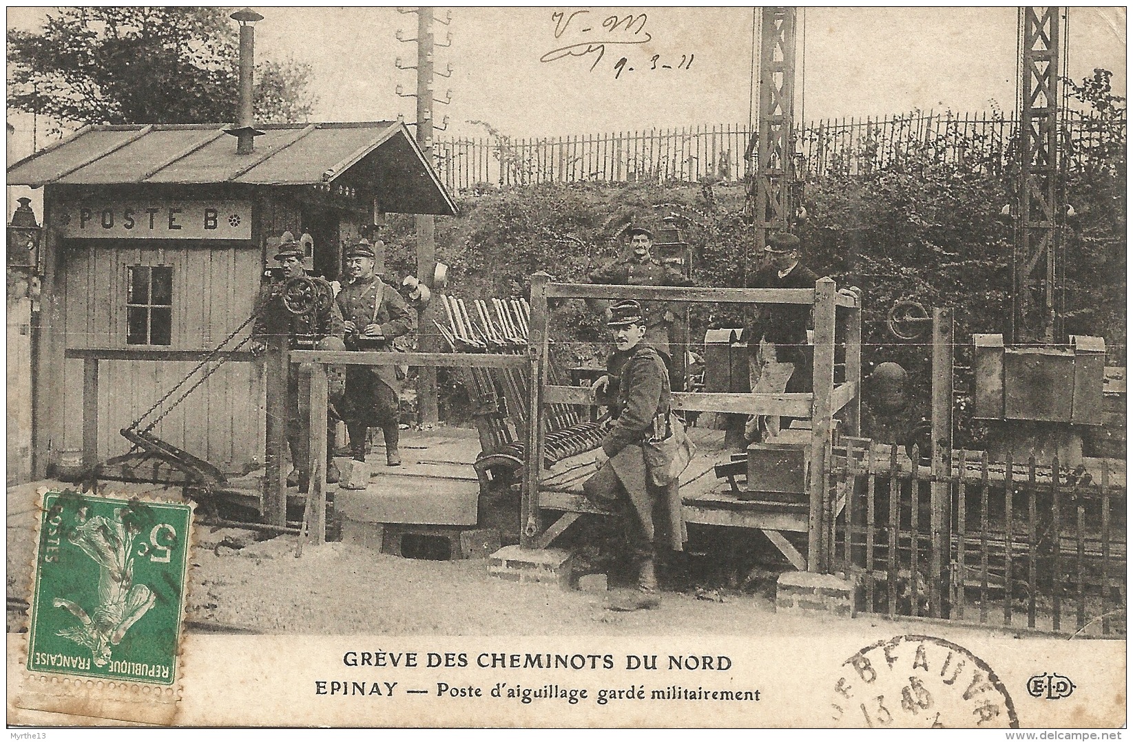 93   EPINAY  Poste D'Aiguillage Gardé Militairement - Uniformes