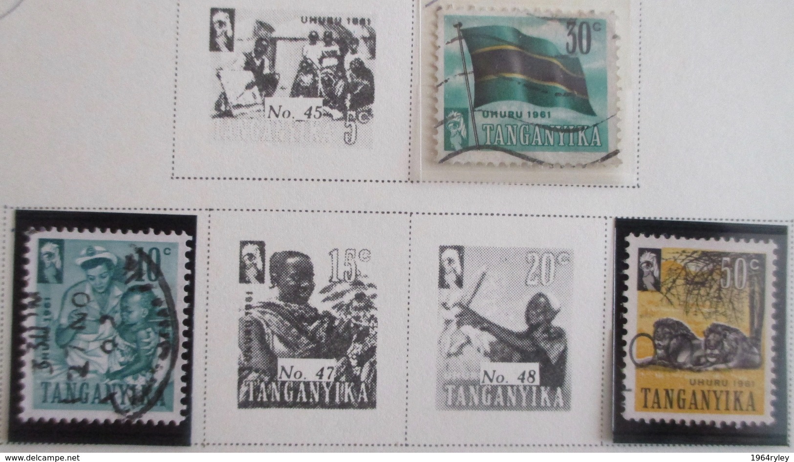 Tanganyika  (0)  - 1961 4 Values - Tanganyika (...-1932)