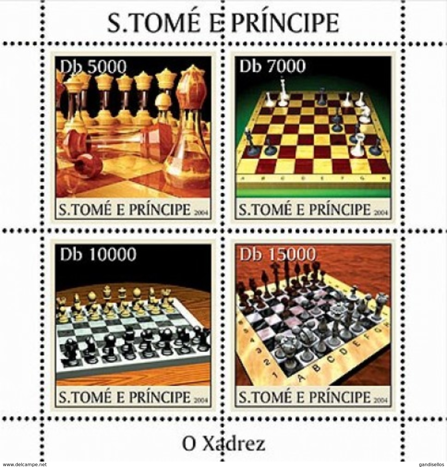 SAO TOME E PRINCIPE 2004 SHEET CHESS ECHECS XADREZ AJEDREZ SCHACH SCACCHI St4325 - Sao Tome And Principe