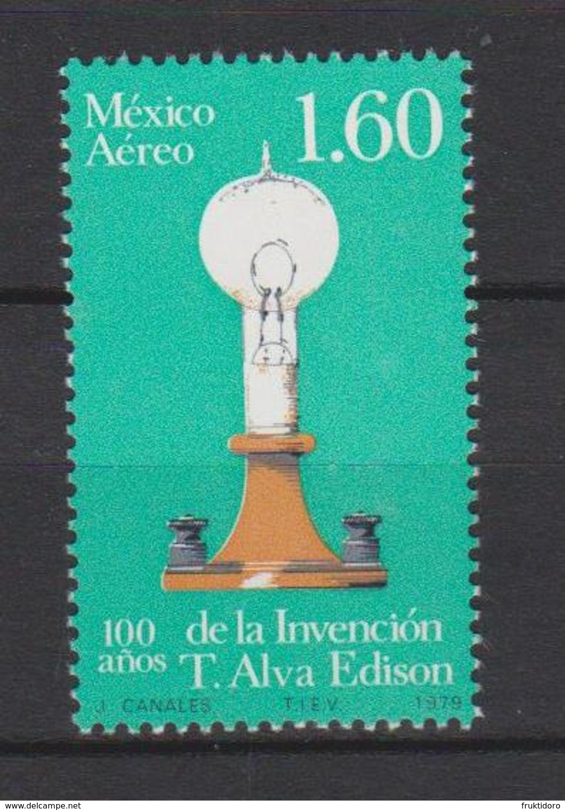Mexico Mi 1650 Centenary Of The Invention Of Electric Bulb - T. Alva Edison - 1979 * * - Messico