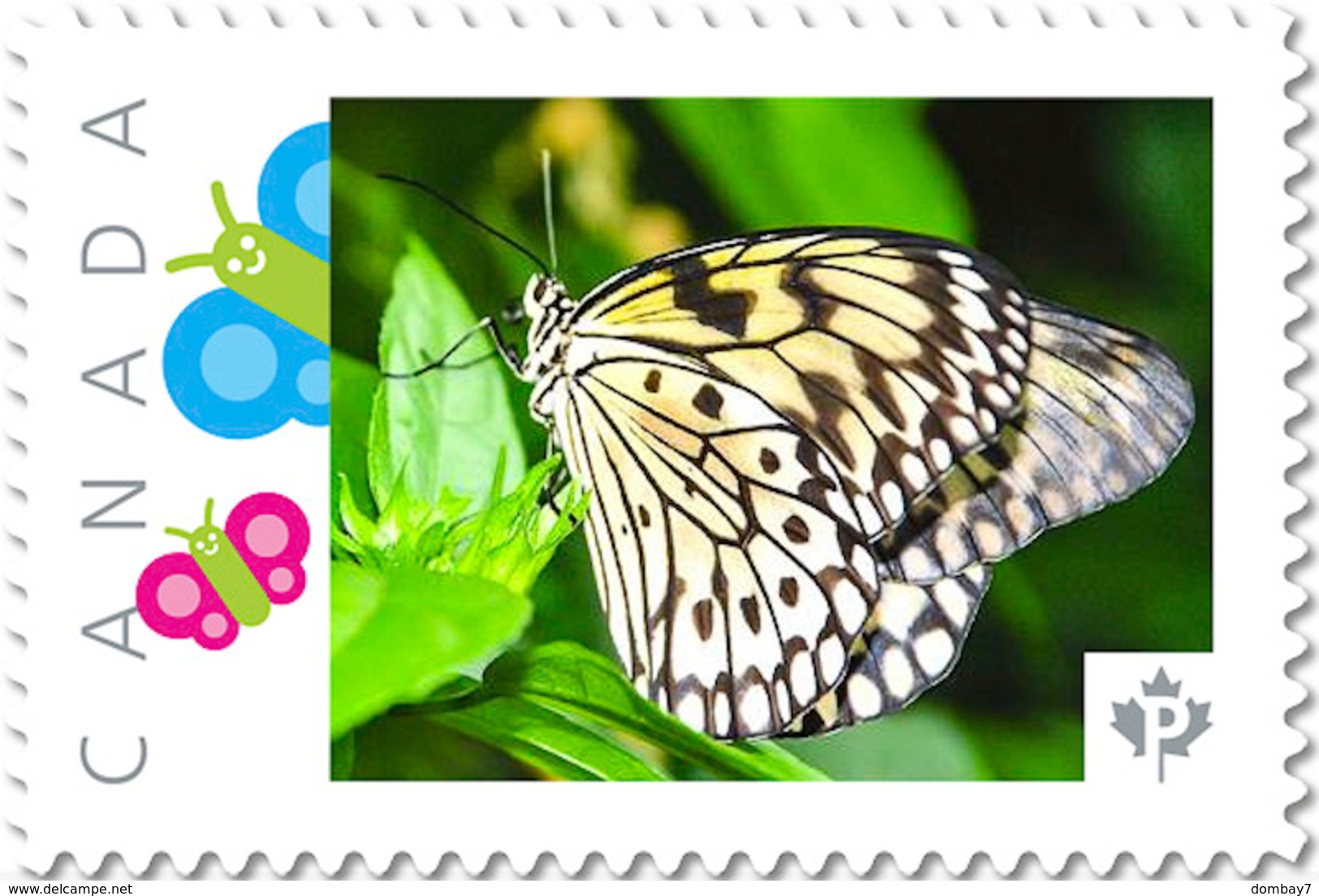 White BUTTERFLY Unique Picture Postage Stamp Canada 2017 P17-04bt6-3 - Vlinders