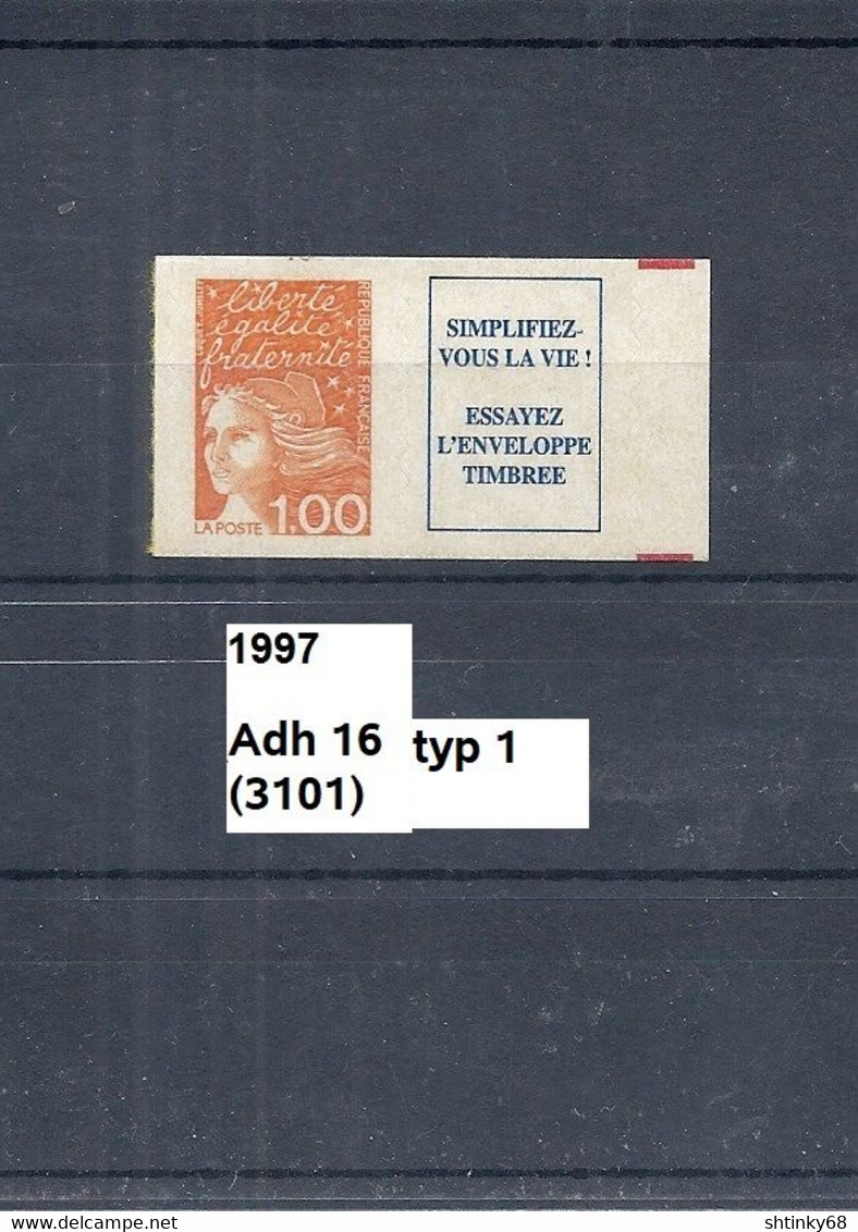 Adhésif De 1997 Neuf** Y&T N° Adh 16 (3101) - Unused Stamps