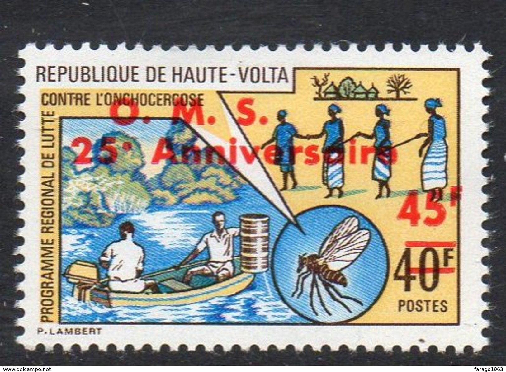 1973 Upper Volta Haute Volta Coiffure WHO Health Complete Set Of  1 MNH - Upper Volta (1958-1984)