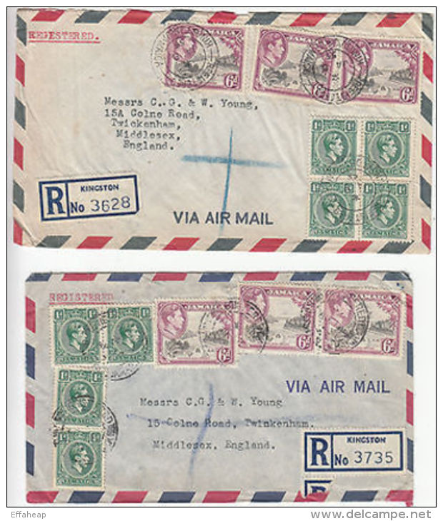 Jamaica: Two GVI Commercial Covers, General Industrial Agencies, 1955 - Giamaica (...-1961)