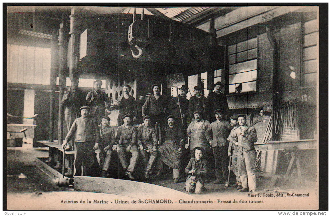 DD1152 - ST. CHÂMOND - ACIÉRIES DE LA MARINE - CHAUDRONNERIE - PRESSE DE 600 TONNES - Saint Chamond